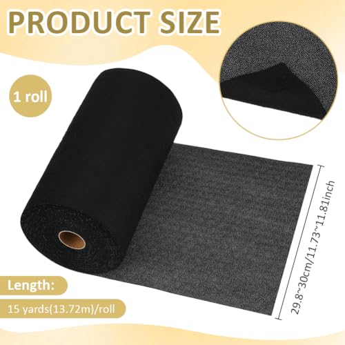 BENECREAT Molleton Thermocollant Noir 30 cm 13,7 m Couture