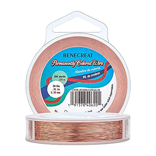BENECREAT Fil cuivre 0,25mm 150m bijoux
