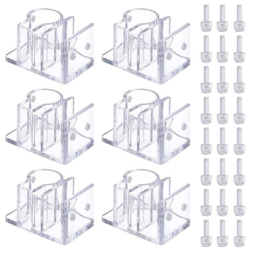 BENECREAT clips tuyau aquarium acrylique 6 pièces