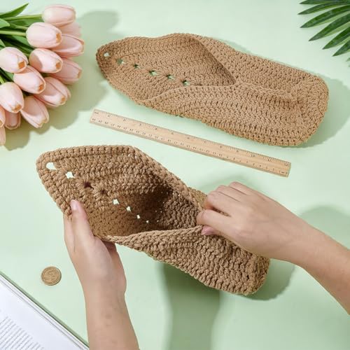 BENECREAT Suspension Macramé Plante Coton Beige Lot de 4