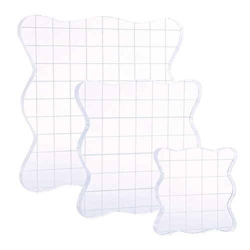 ROSENICE blocs acrylique tampons transparent lot 3