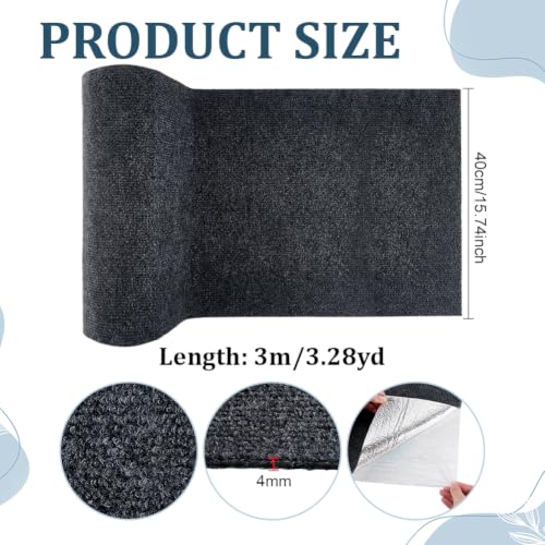 BENECREAT Ruban adhésif tapis antidarapant noir 300x40 cm