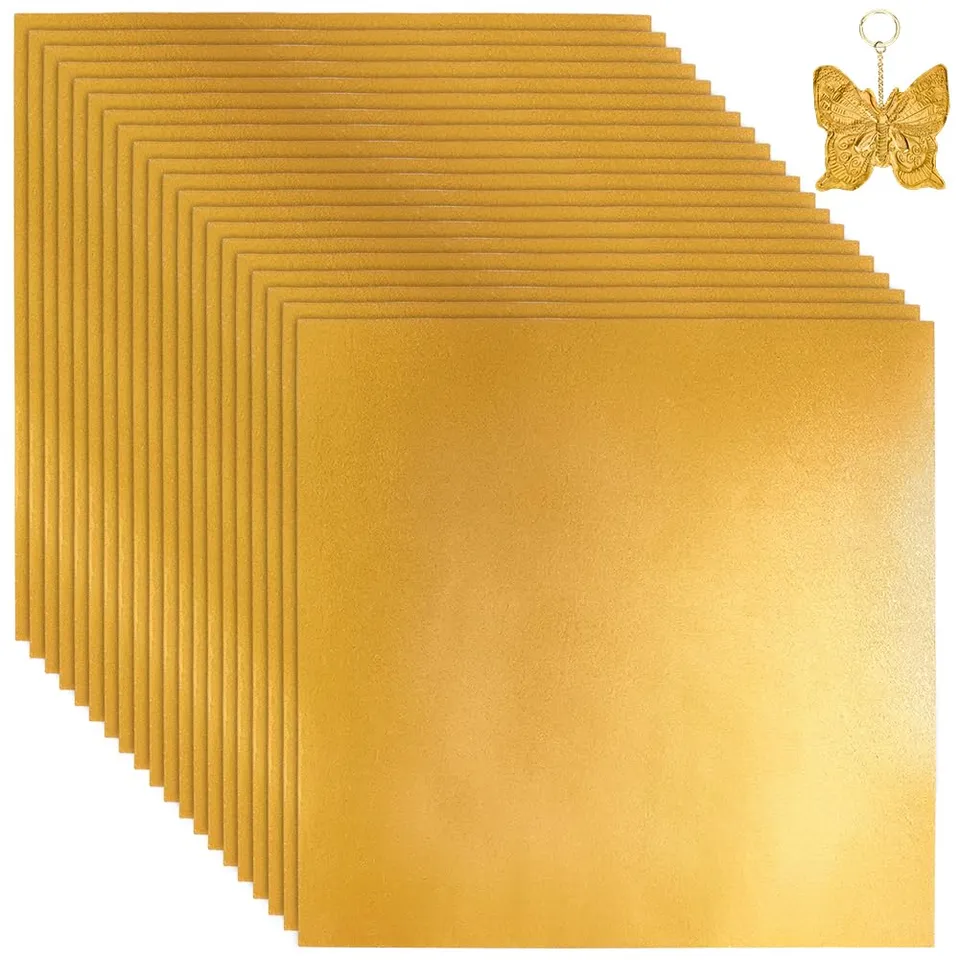 BENECREAT Feuilles Aluminium Doré 150mm Lot 100