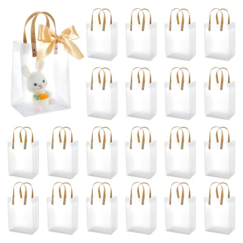 BENECREAT Sacs Cadeau Transparents 20x15x10 cm 12 Pcs
