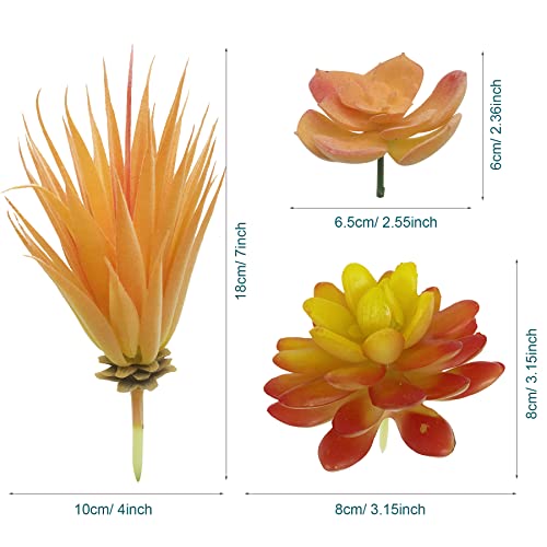 Cayway Plante Succulente Artificielle Jaune 10 Pièces Déco