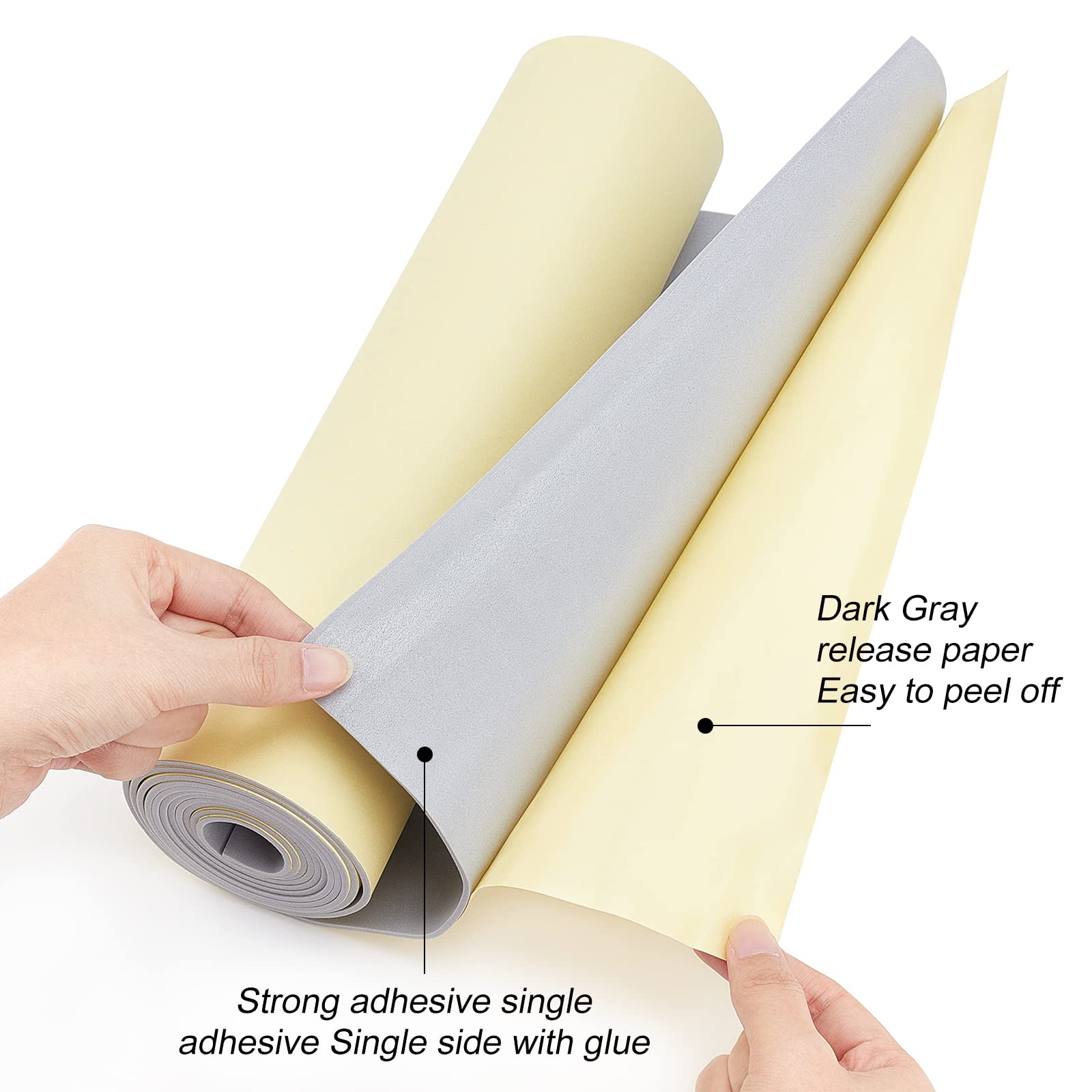 BENECREAT Mousse EVA auto-adhésive gris clair 200x30cm 2mm