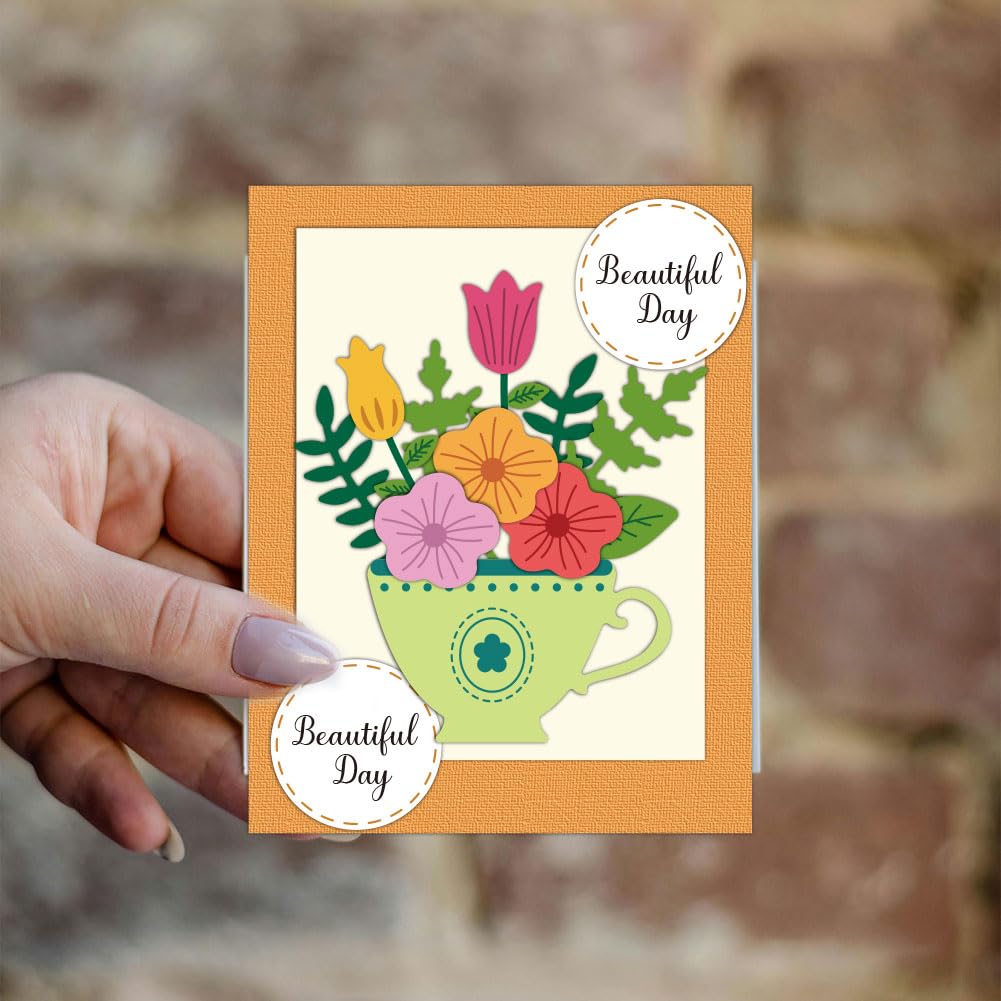 BENECREAT Dies Découpe Nid Oiseau Thé Fleurs 11,2x17,2cm