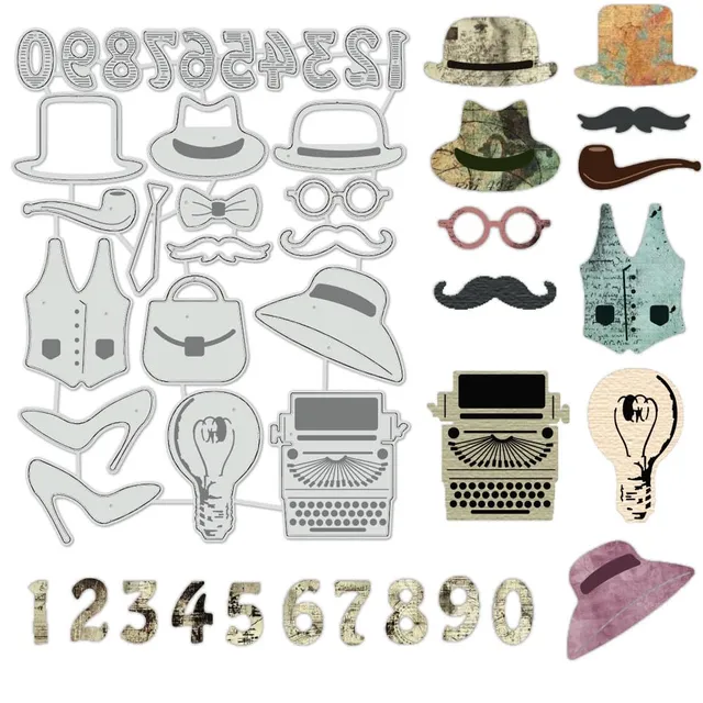 BENECREAT Dies Découpe Chapeau Acier Carbone Scrapbooking