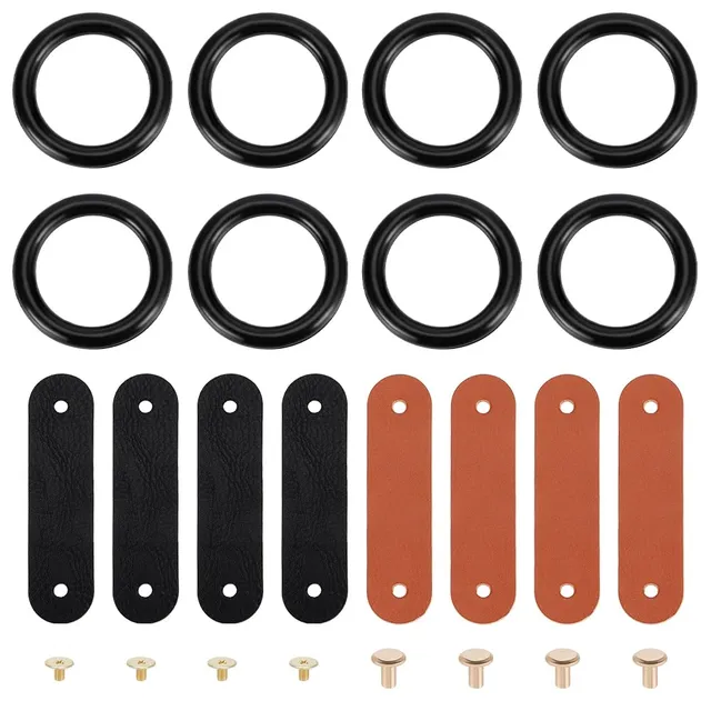 BENECREAT Anneaux Sécurité Étrier Paon Caoutchouc 8pcs