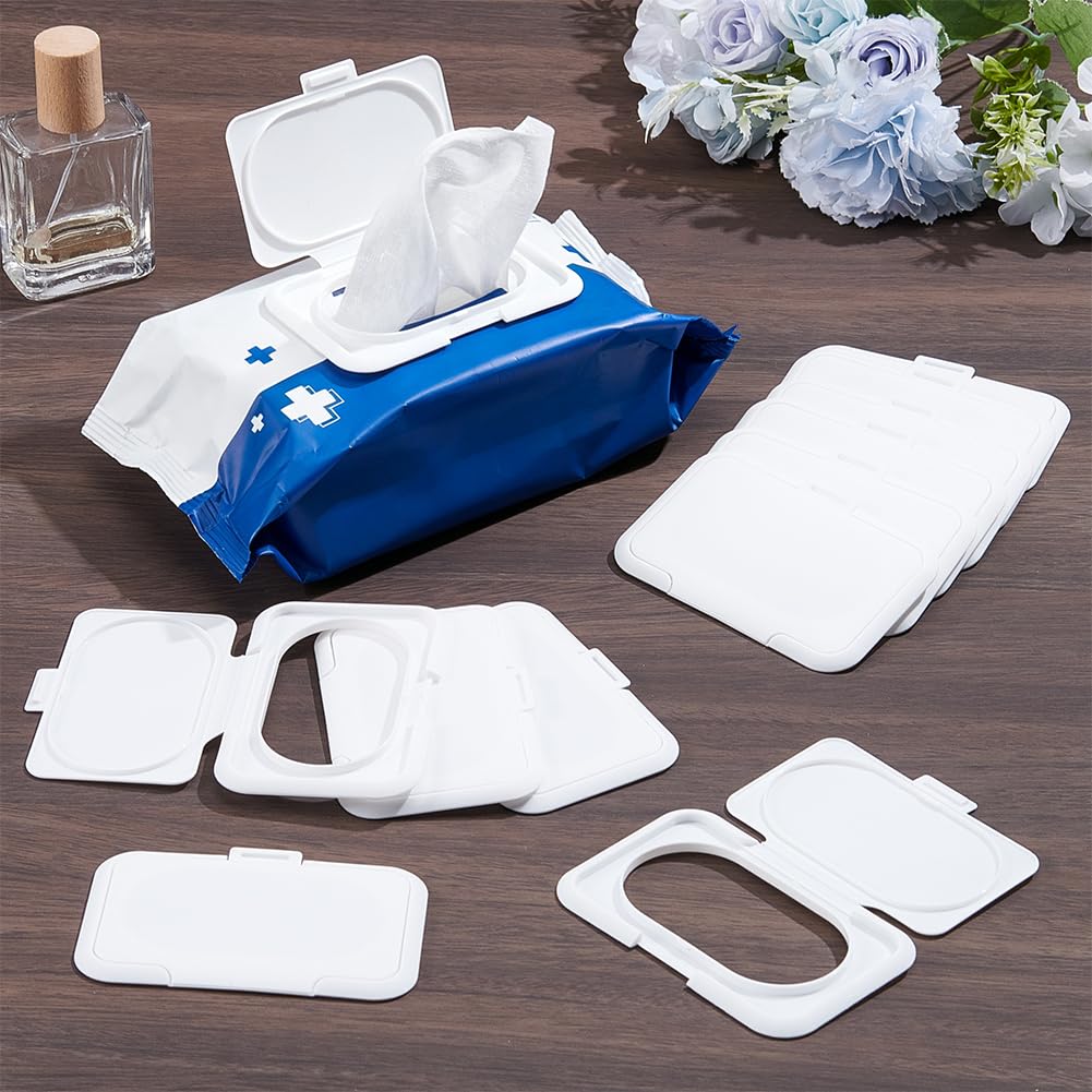 BENECREAT Couvercle Lingettes Rabattable Blanc Lot 20