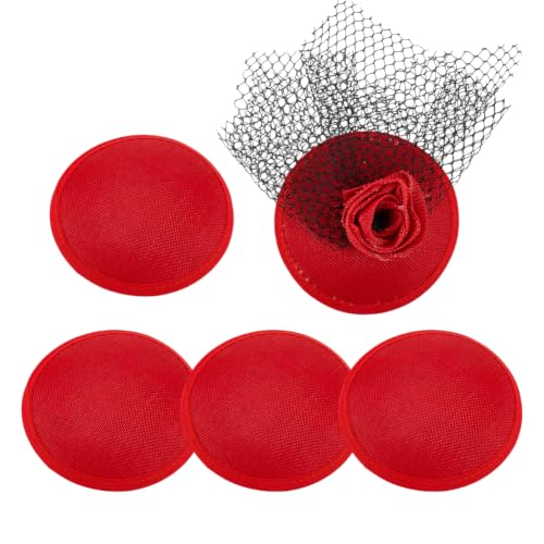 BENECREAT bases fascinator rondes brique de feu 12,8 cm lot 4