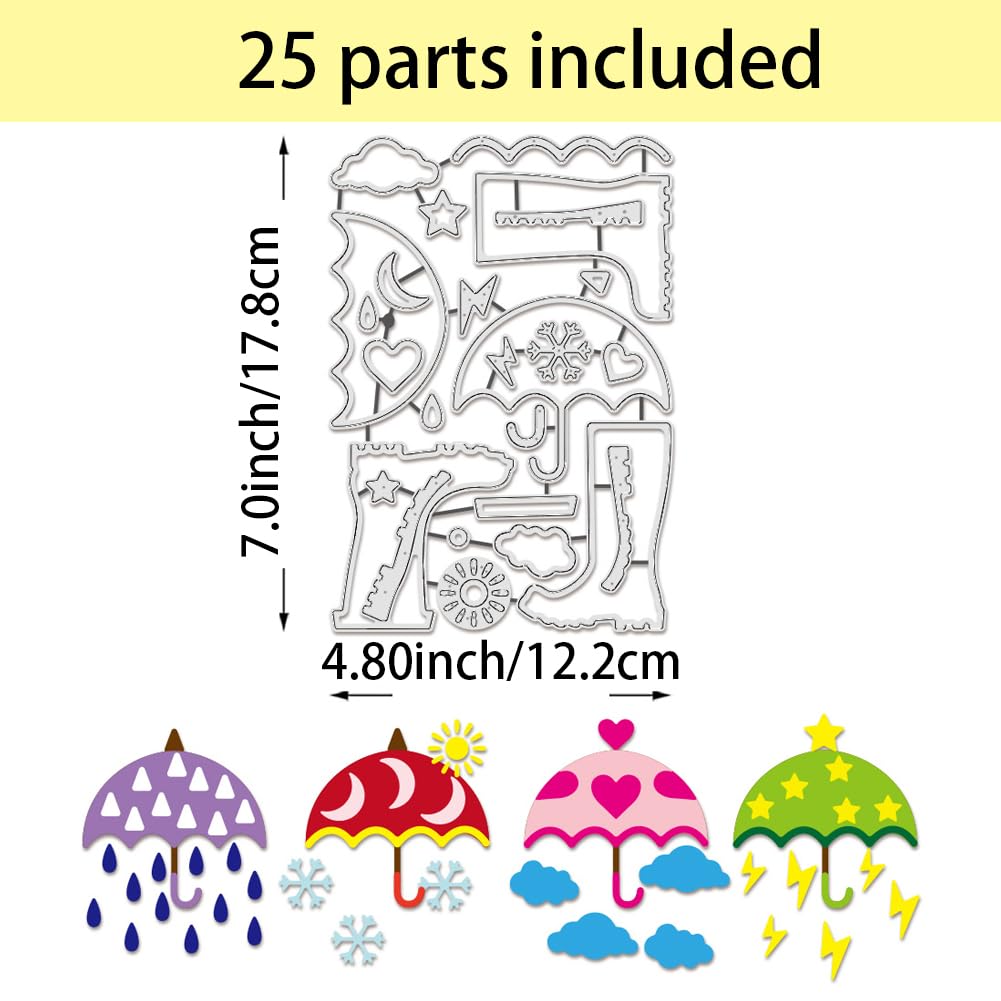 BENECREAT Dies Découpe Bottes Parapluie Soleil Flocons 0,8mm