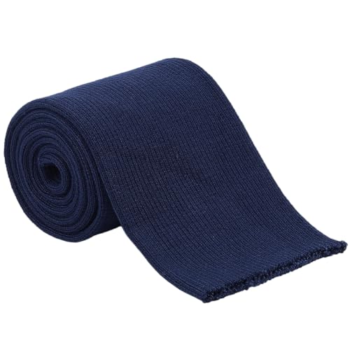 BENECREAT tissu bord-côte coton bleu nuit 100x9,2 cm