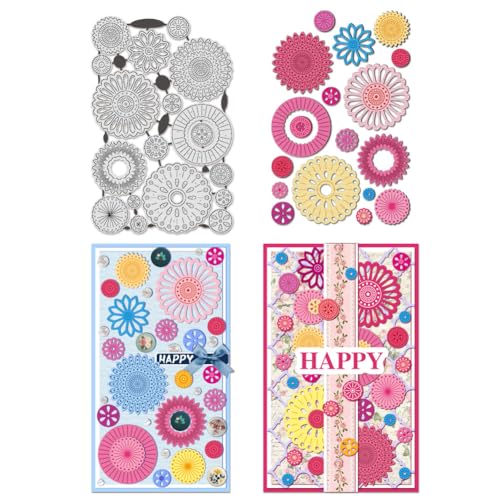 BENECREAT matrice de découpe napperon fleurs 10,7x16,4cm