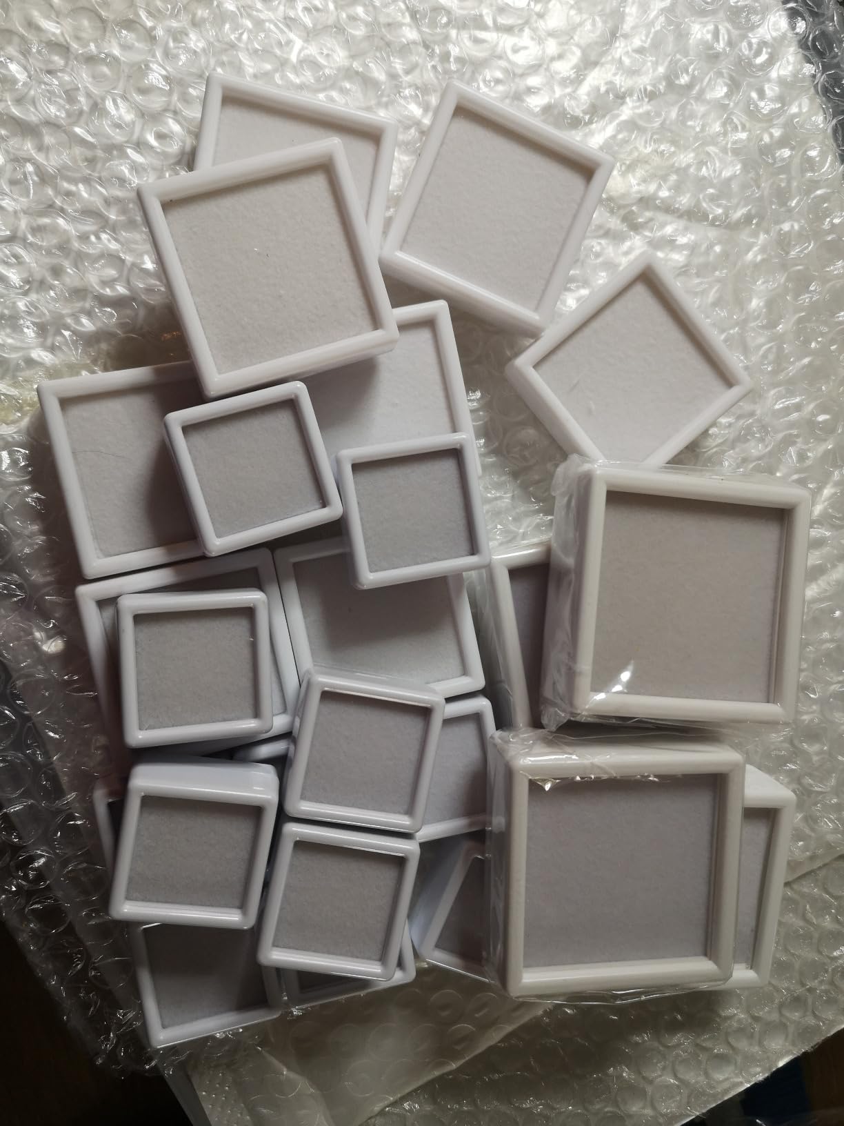 BENECREAT Boîtes Présentation Pierres 12 Pcs 5x5x2cm Noires