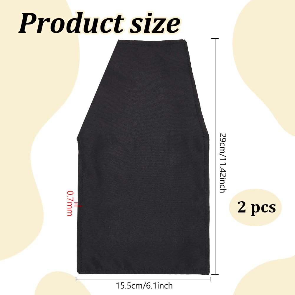 BENECREAT Poche À Coudre Polycoton Noir 290x155mm Paire