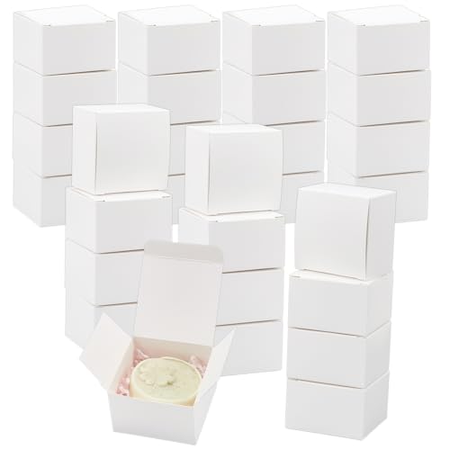 BENECREAT Boîtes Cadeau Blanches 8,1 cm 100 pcs à plier