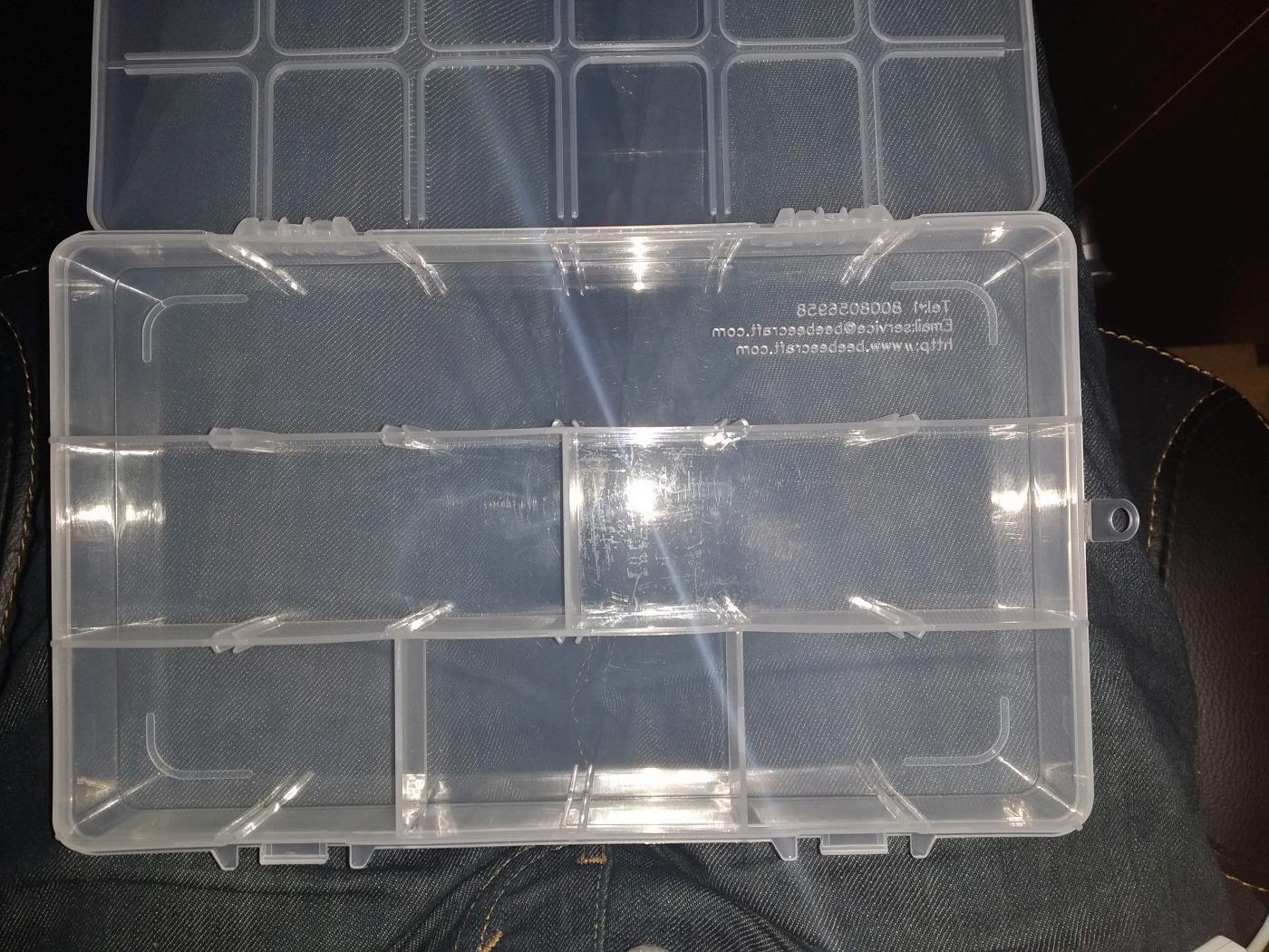 BENECREAT Boîte rangement plastique 12 grilles lot 4