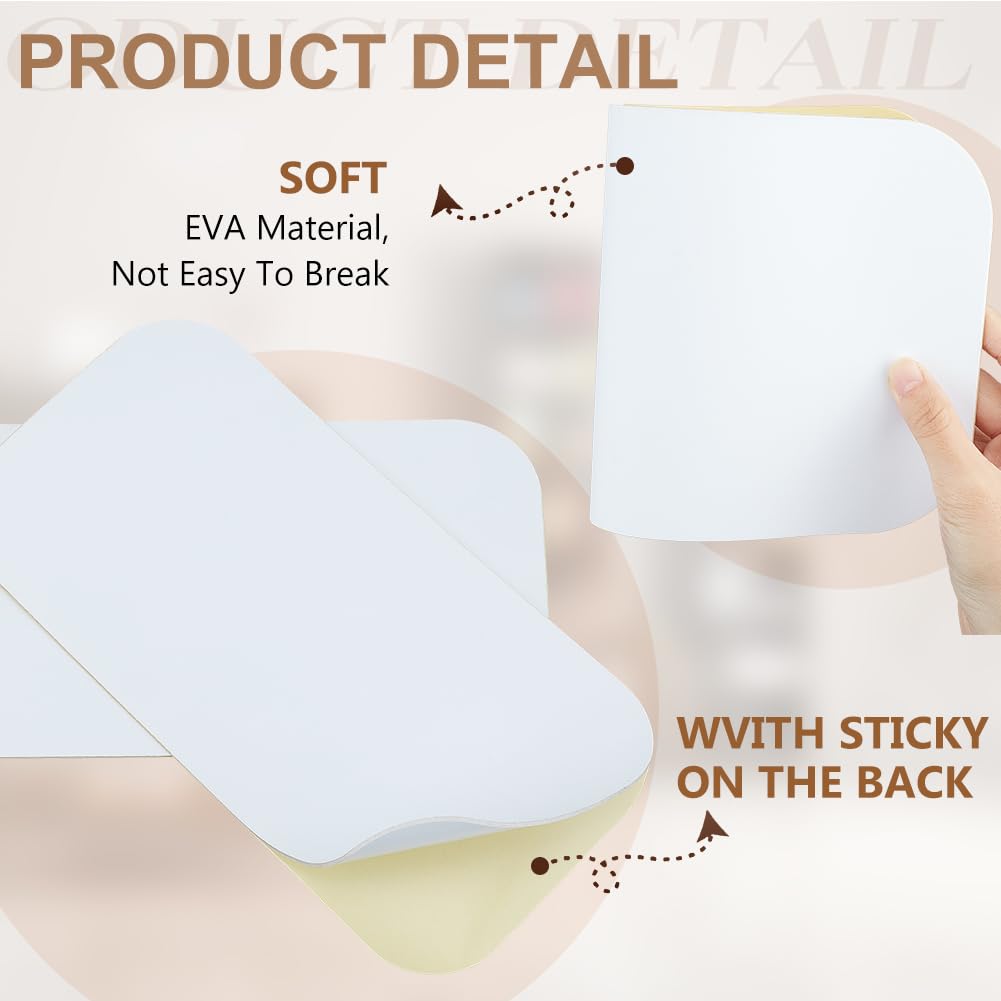 BENECREAT Feuilles Mousse EVA 12 pcs Blanc Adhésif