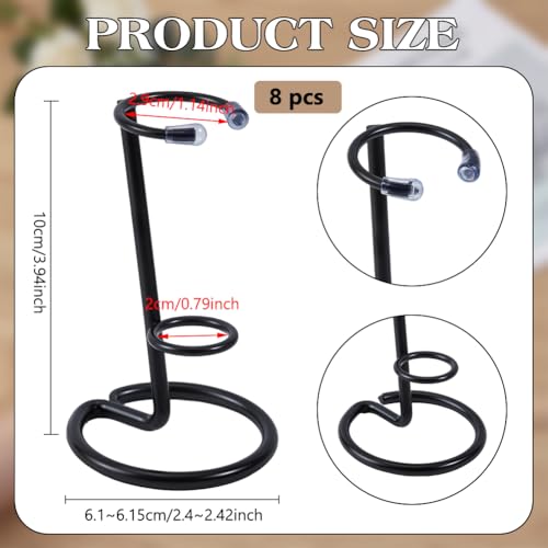 BENECREAT support sceptre cristal fer noir 20/29mm 8 pcs