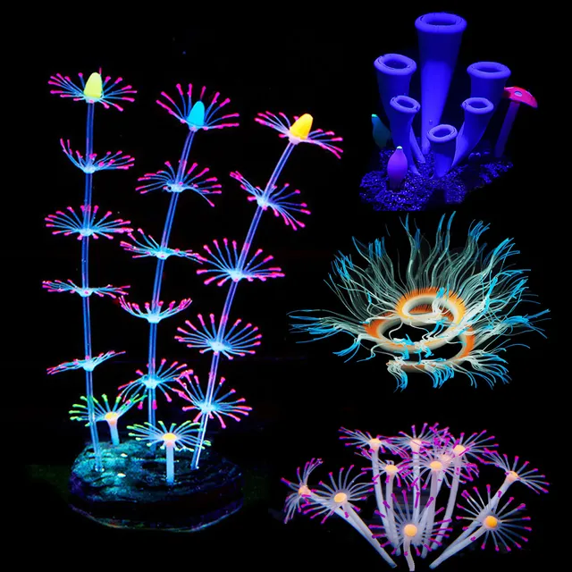 Cayway décor aquarium silicone style 4 lot 4 corail