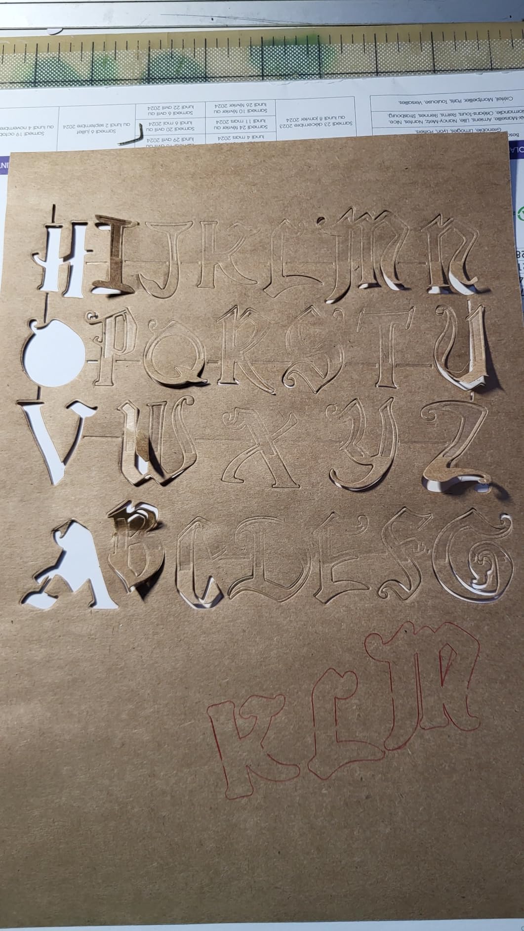 BENECREAT matrice de découpe alphabet vintage 26 lettres