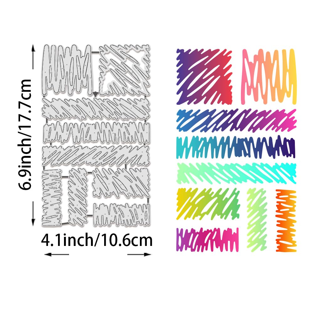 BENECREAT Lignes Graffiti matrice de découpe fond 0,8 mm