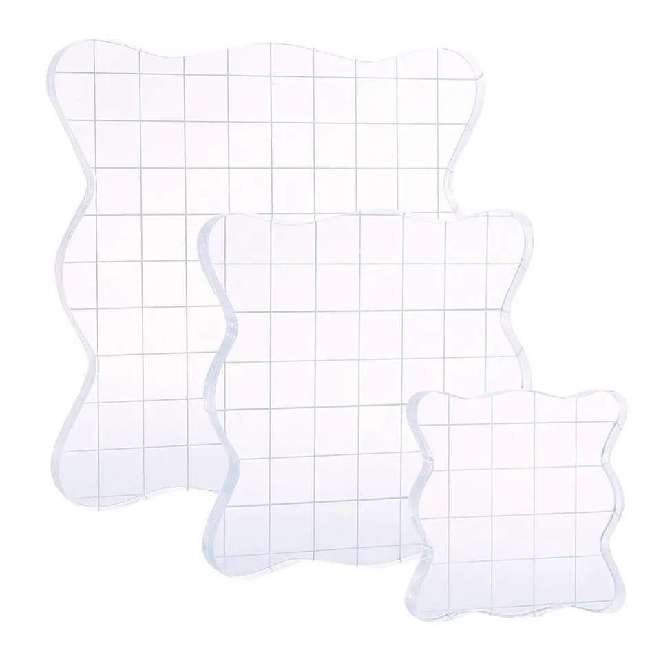 ROSENICE blocs acrylique tampons transparent lot 3
