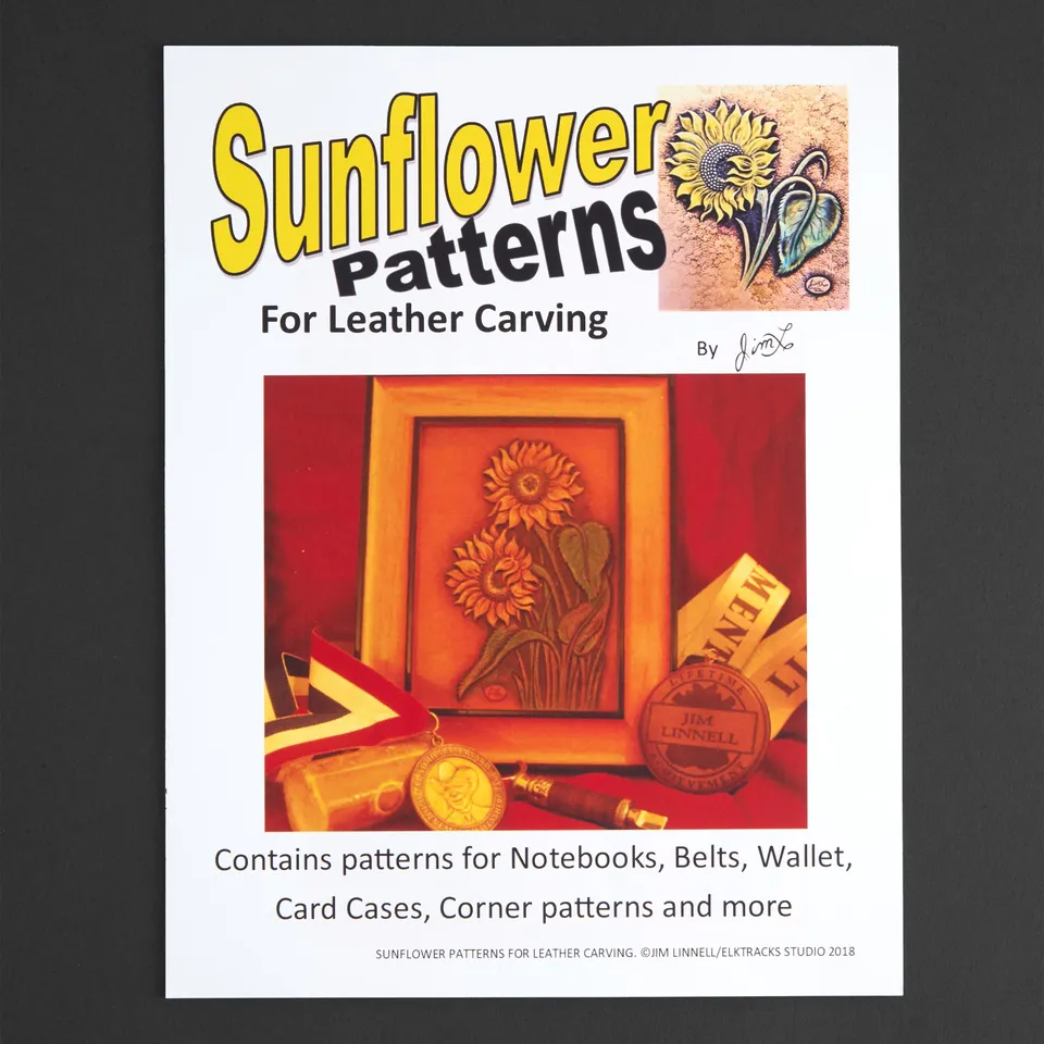 Tandy Leather Jim Linnell Sunflower patrons gravure cuir