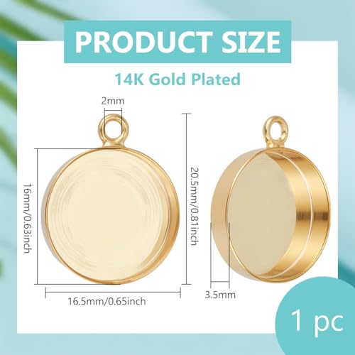 BENECREAT Pendentif Lunette Argent 925 Rond 16mm Nœud Blanc