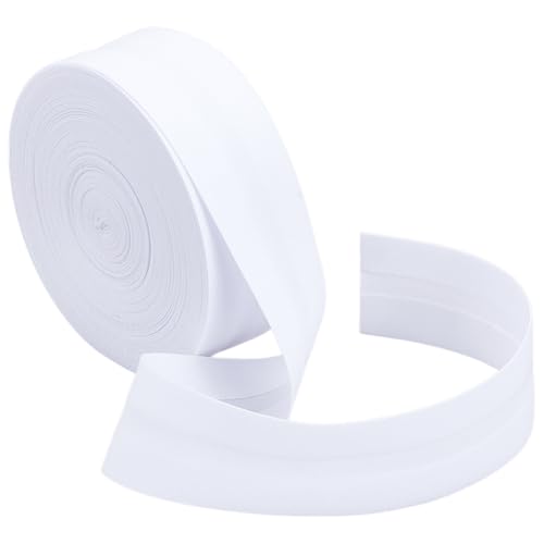 BENECREAT Biais Simple Plié Blanc 10 m 24 mm Polycoton