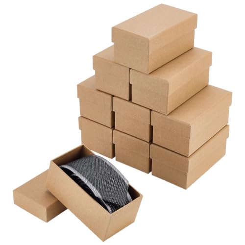 BENECREAT Boîtes Cadeau Bijoux Kraft 13x7cm Lot 10