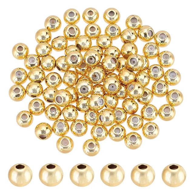 BENECREAT Perles Laiton Plaqué Or 18K 4x3mm x80 Dorées