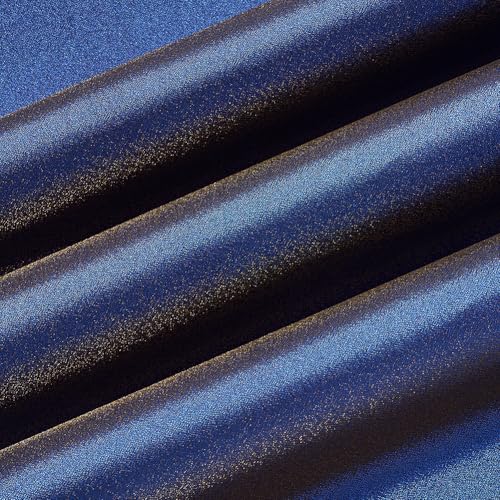 BENECREAT Toile reliure polyester bleu foncé 140x43cm pailleté