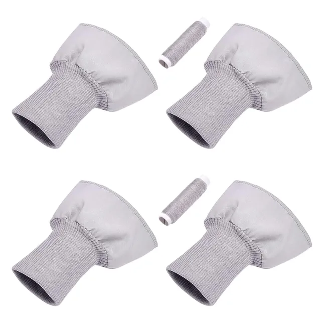 BENECREAT Poignets Côtelés Gris Clair 165x145mm x2 Polyester