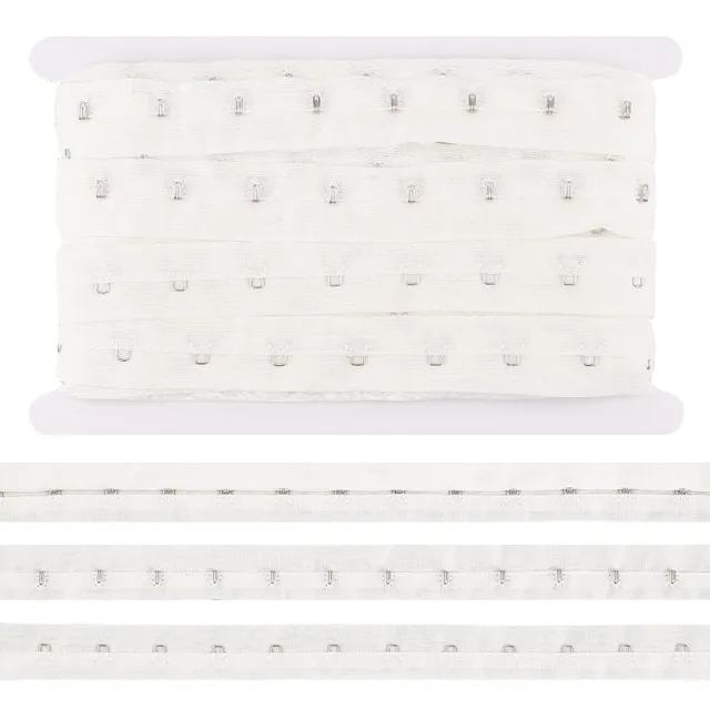 BENECREAT Ruban Crochet Œillet Coton Blanc 5,7m 25mm