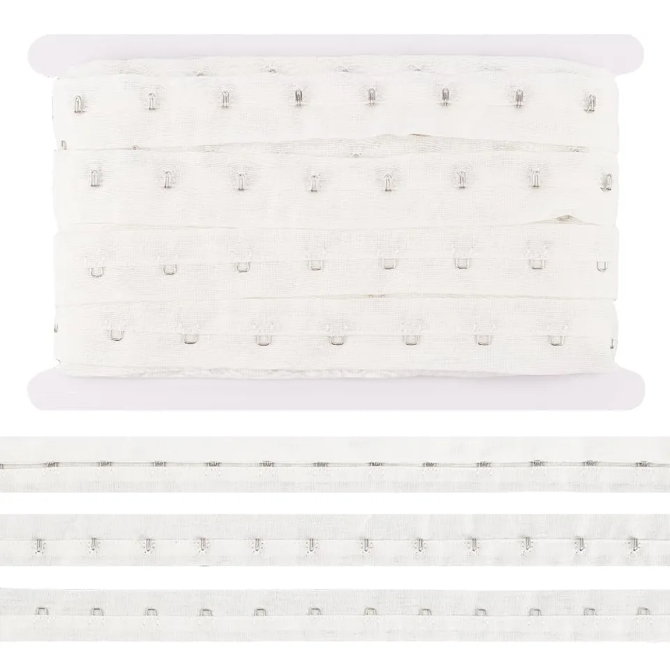 BENECREAT Ruban Crochet Œillet Coton Blanc 5,7m 25mm