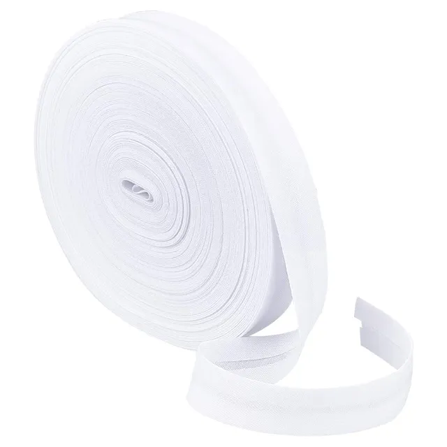 BENECREAT Biais Blanc 14mm 20 Mètres Pli Simple Coton