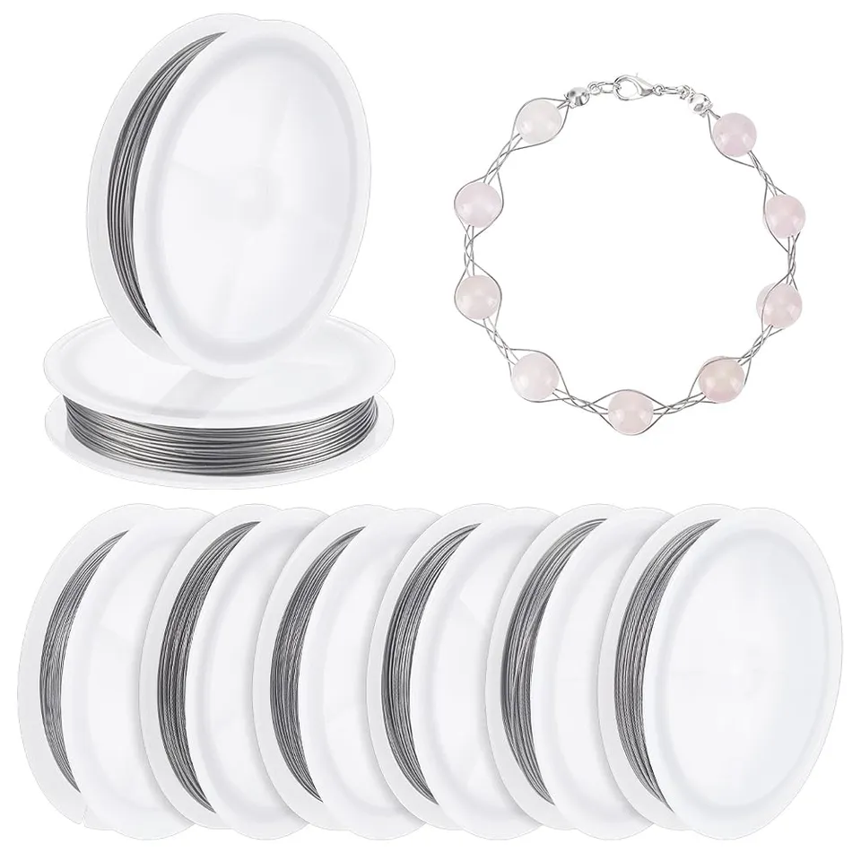 BENECREAT fil perles inox 6 bobines 0,3-0,8 mm