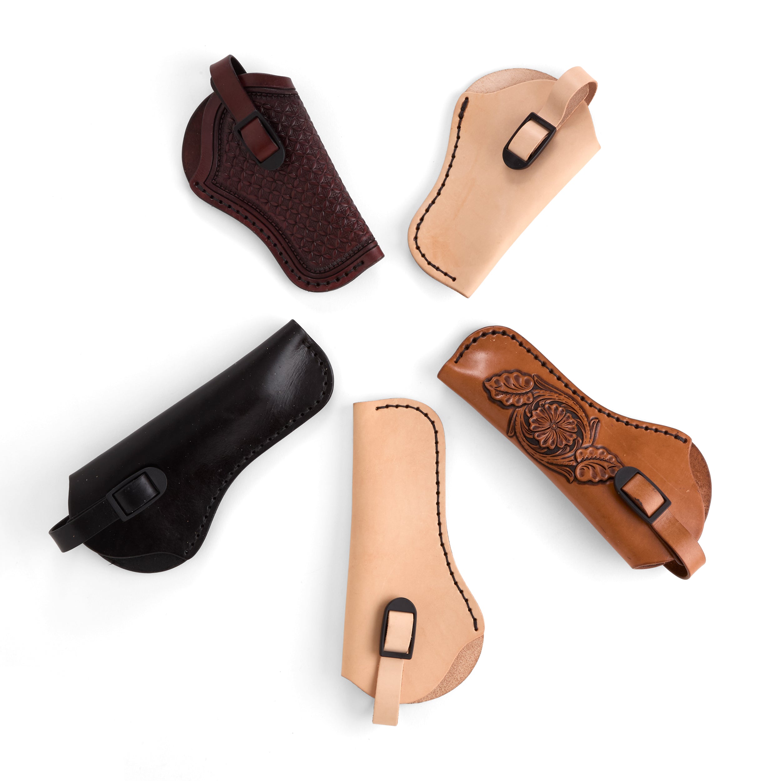 Tandy Leather Bullseye kit étui revolver cuir lot 10 moyen