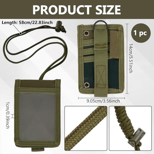 BENECREAT porte-badge tactique polyester vert dragonne