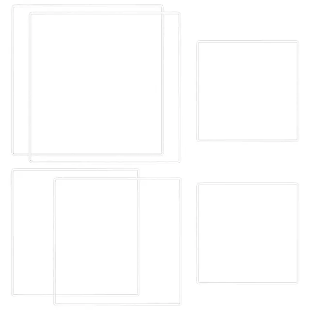 BENECREAT Cadre abat-jour carré fer blanc 6 pcs
