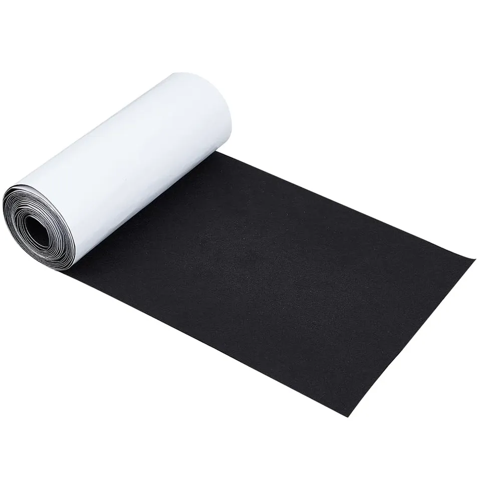 BENECREAT Feutrine Autocollante Noire 25cm x 4m 1mm