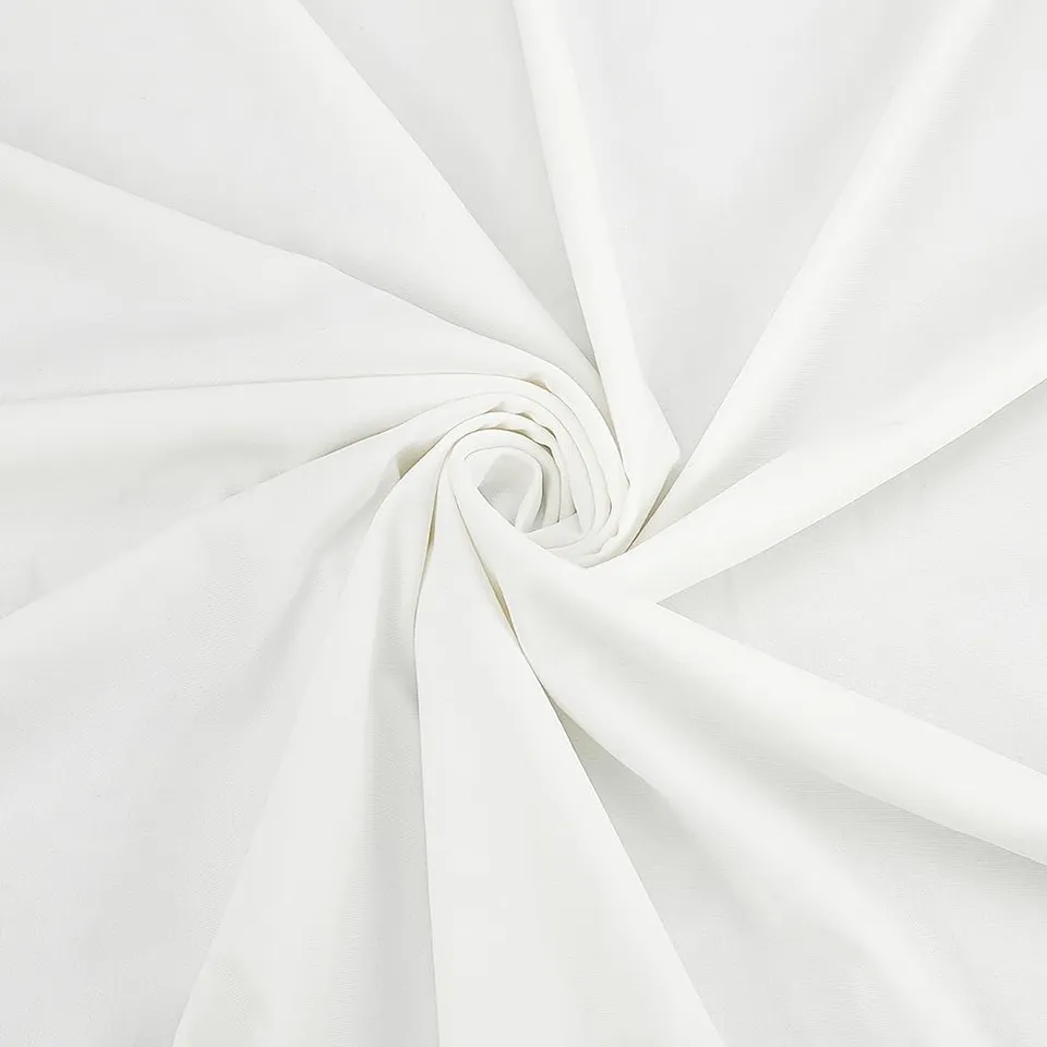 BENECREAT Tissu nylon spandex blanc 150 cm x 0,91 m