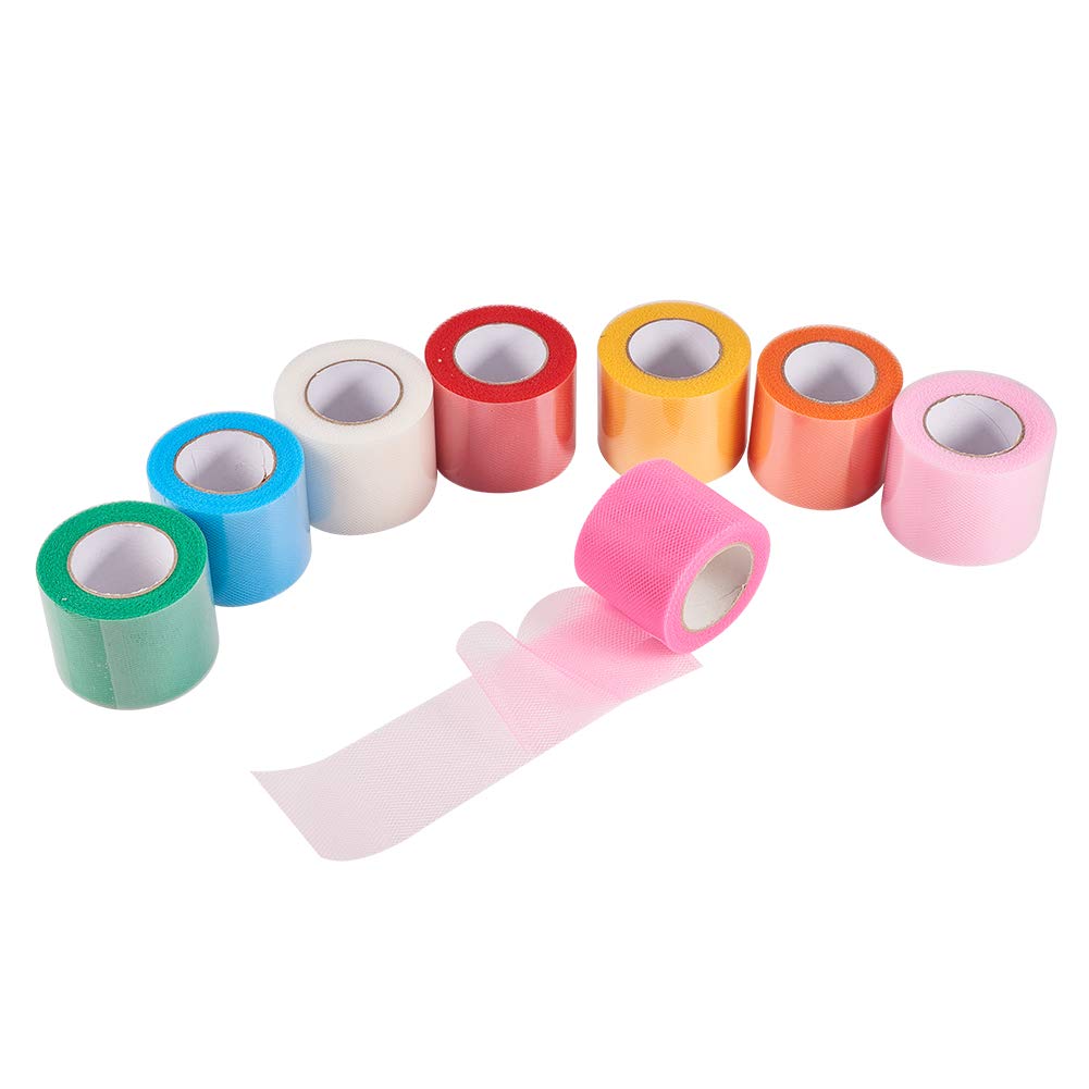 BENECREAT Rouleau Tulle 12 Couleurs 5 cm x 27 m Décoration