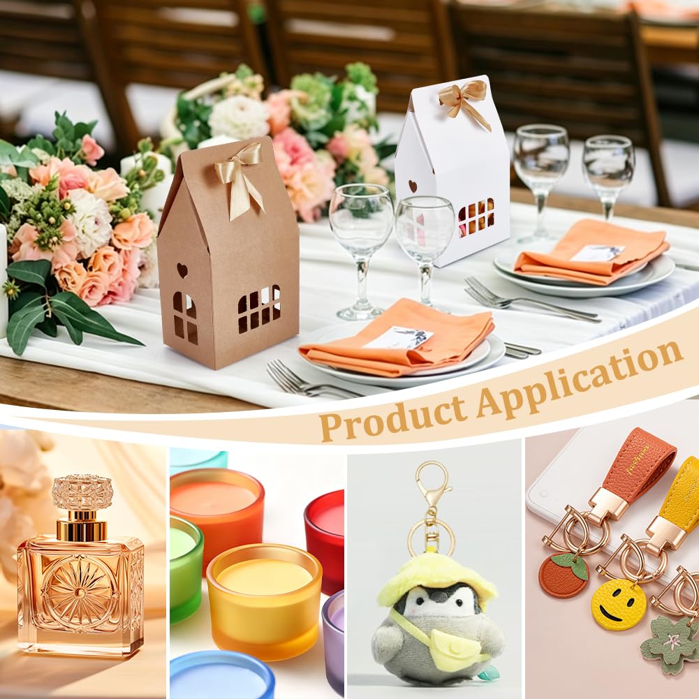 BENECREAT boîtes maison boîtes cadeau pérou blanc 24 pcs