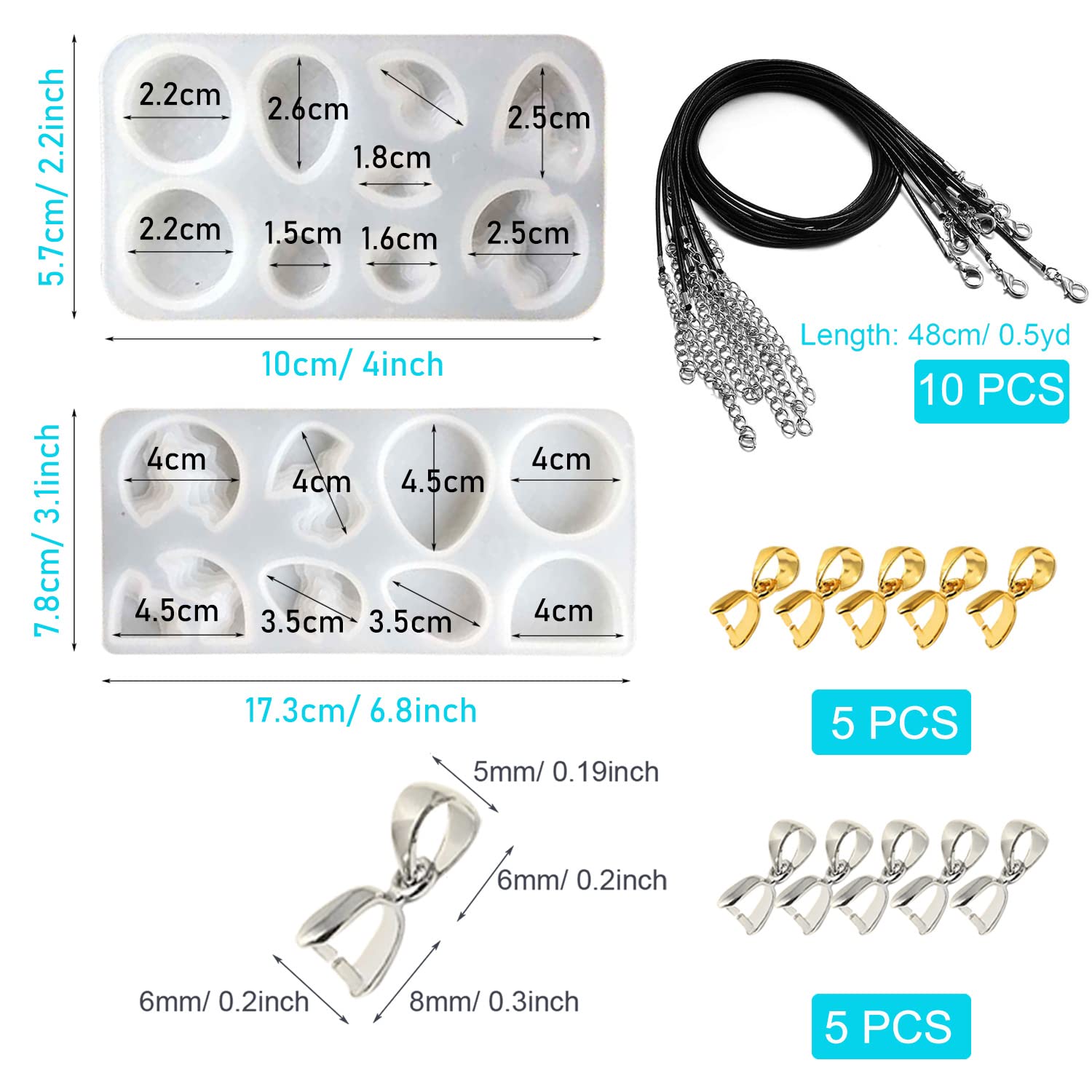Cayway Style 8 Moule Silicone Bijoux Résine Géométrique