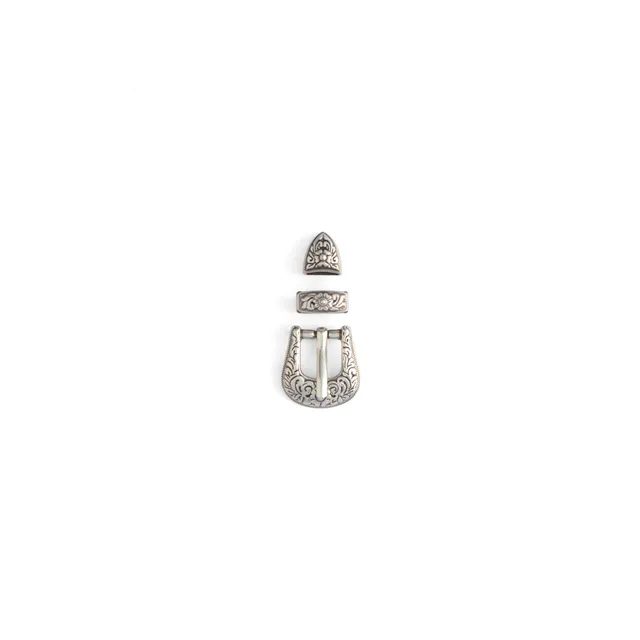 Tandy Leather Diablo boucle ceinture argent antique 10 mm