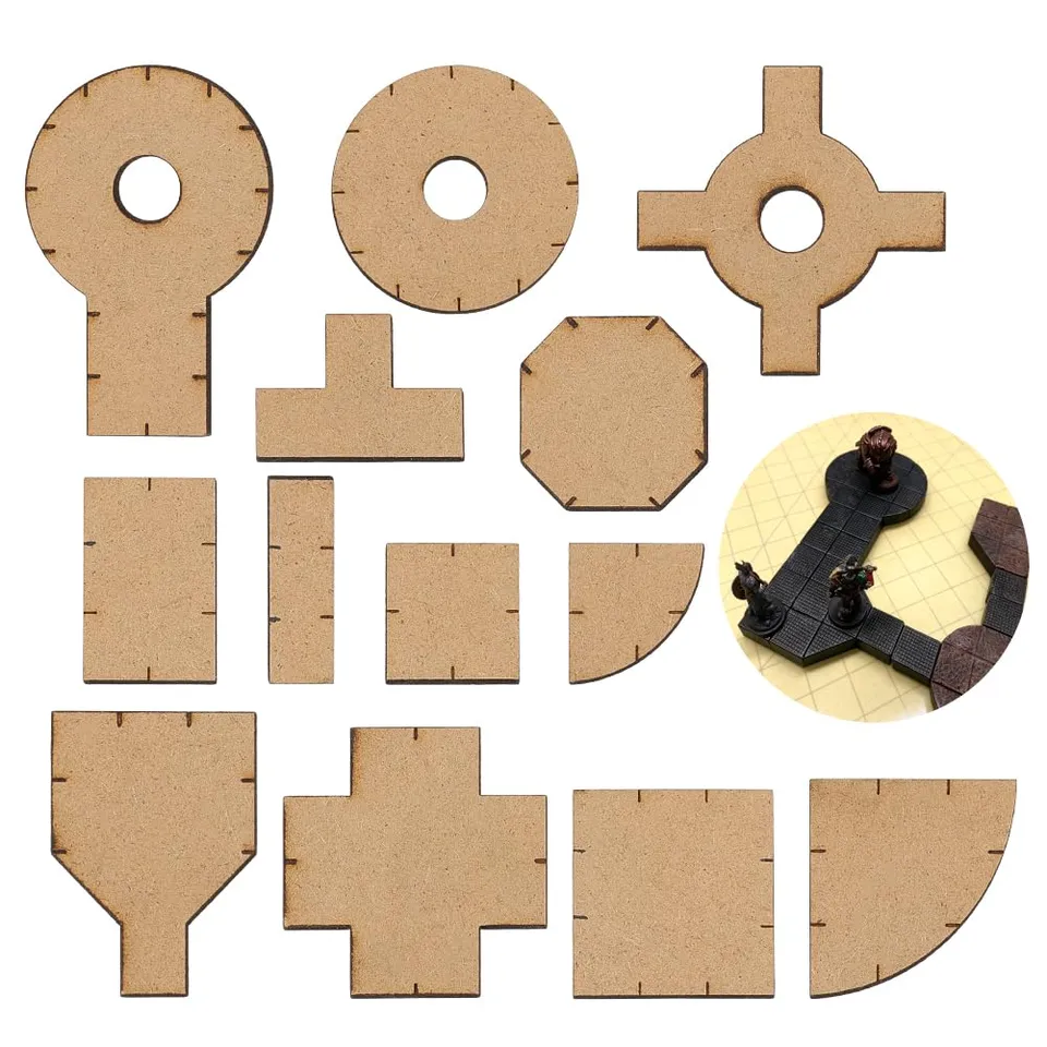 BENECREAT Gabarits Brique MDF 13 Modèles Décor Donjon