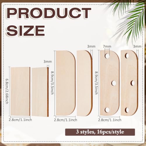 BENECREAT plaques réparation porte bois adhésives 48pcs amande